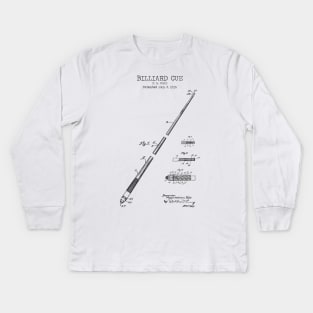 BILLIARD CUE patent Kids Long Sleeve T-Shirt